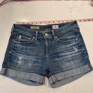 AG Adriano Goldschmied Distressed Denim Shorts